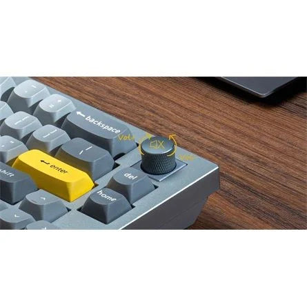 Keychron Q8 Swappable RGB Backlight Knob ISO USB gaming billentyűzet barebone szürke