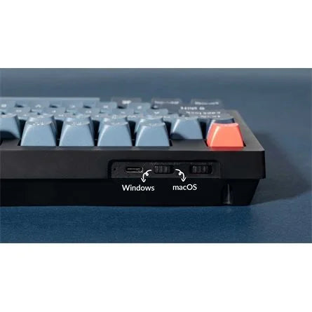 Keychron V5 Max Bluetooth / vezeték nélküli magyar Gateron Jupiter Brown mechanikus billentyűzet fekete