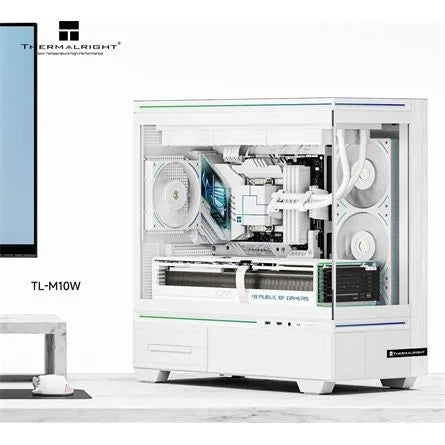 Thermalright TL-M10 táp nélküli MT Mini Tower számítógépház fehér
