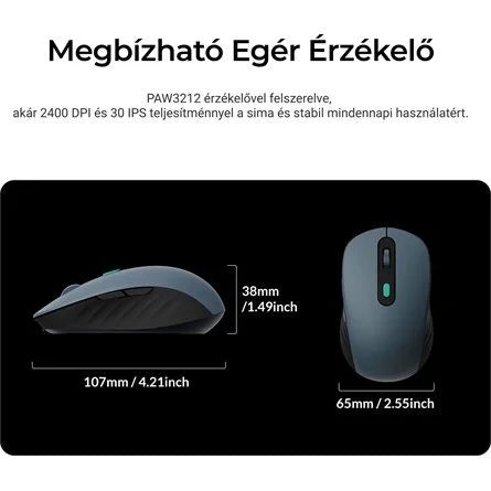 Keychron B36 Bluetooth / vezeték nélküli magyar Scissor Switch mechanikus billentyűzet + egér fekete-szürke