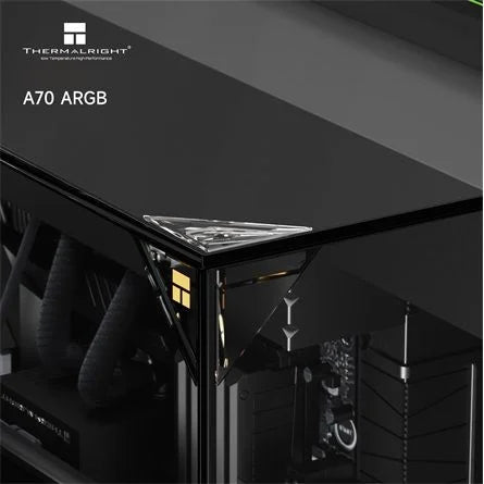 Thermalright A70 ARGB táp nélküli ablakos Mid Tower számítógépház fekete