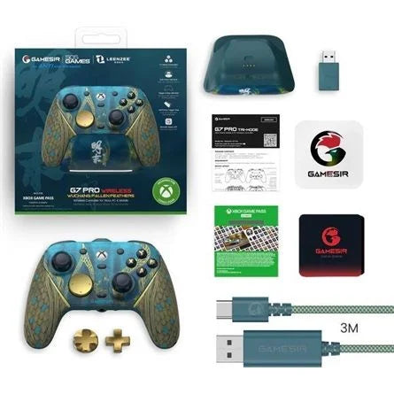 GameSir G7 Pro WUCHANG: Fallen Feathers Edition Bluetooth / USB / vezeték nélküli gamepad játékvezérlő kék-arany
