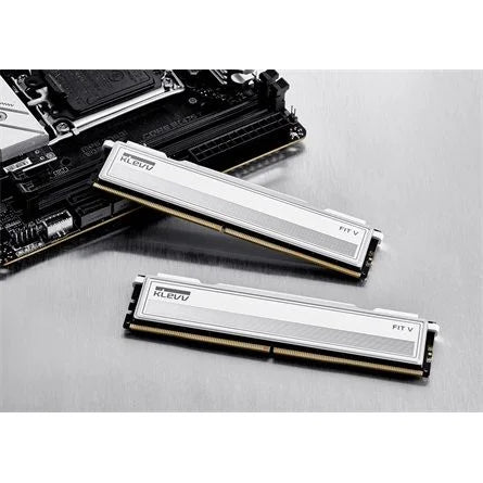 KLEVV FIT V 32GB 5600MT/s DDR5 memória CL30 Kit of 2 AMD-re optimalizált fehér