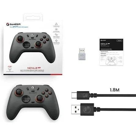 GameSir Nova Lite 2 Multiplatform Bluetooth / USB / vezeték nélküli gamepad világosszürke