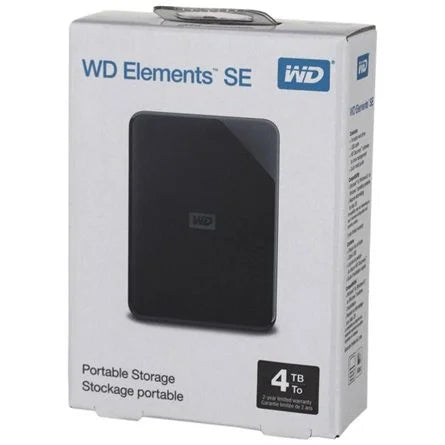 Western Digital Elements SE Portable 4TB USB-A 3.0 2,5" külső HDD fekete