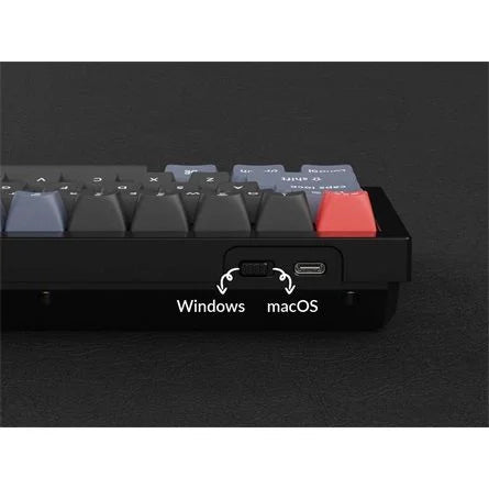Keychron Q4 Swappable RGB Backlight Knob ISO USB gaming billentyűzet barebone kék