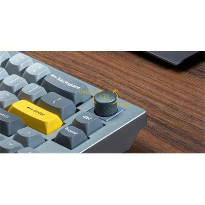 Keychron Q8 Swappable RGB Backlight Knob ISO USB gaming billentyűzet barebone szürke