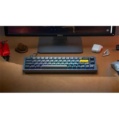 Keychron Q9 Swappable RGB Backlight Knob ISO USB gaming billentyűzet barebone szürke