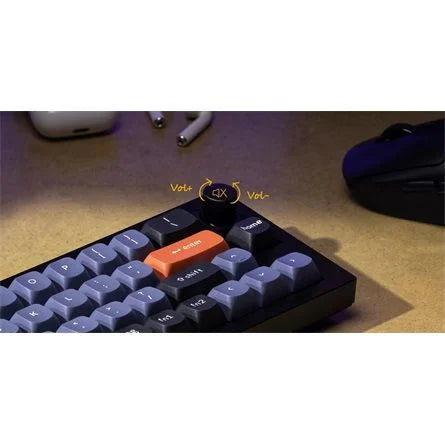 Keychron Q9 Swappable RGB Backlight Knob ISO USB gaming billentyűzet barebone szürke
