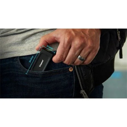 Kingston XS1000 1TB USB-C 3.2 Gen2 külső SSD fekete
