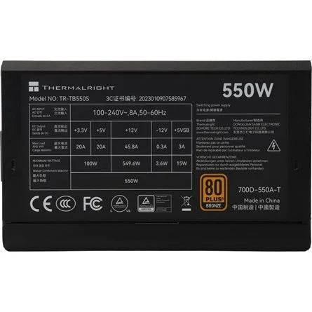 Thermalright TB-550S ATX desktop tápegység 550W 80+ Bronze BOX