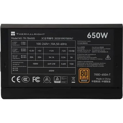 Thermalright TB-650S ATX desktop tápegység 650W 80+ Bronze BOX