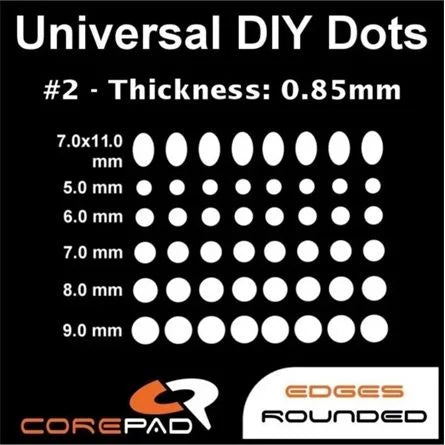 Corepad Skatez DOTS PRO #02 - Universal DIY Dots 0.85mm optikai egértalp kit