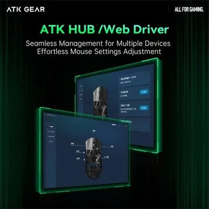 ATK Fierce X 8K optikai USB / vezeték nélküli gaming egér fehér