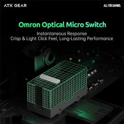 ATK Fierce X 8K optikai USB / vezeték nélküli gaming egér ezüst-szürke
