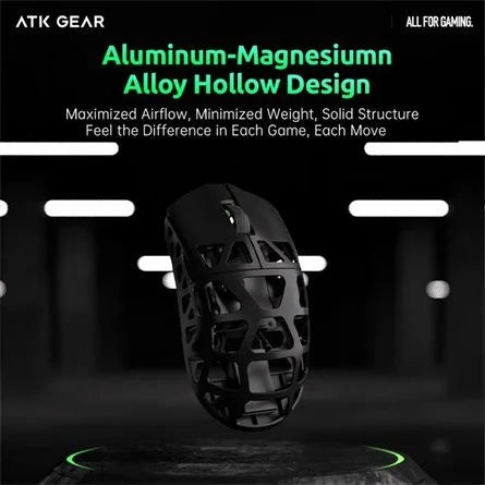 ATK Fierce X 8K optikai USB / vezeték nélküli gaming egér ezüst-szürke