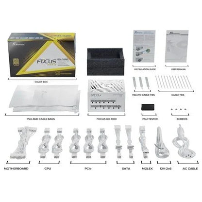 Seasonic FOCUS GX White ATX 3 (2024) ATX desktop tápegység 1000W 80+ Gold BOX
