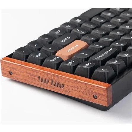 Keychron K2 HE Bluetooth / vezeték nélküli magyar Gateron double-rail magnetic mechanikus billentyűzet fekete-rózsafa