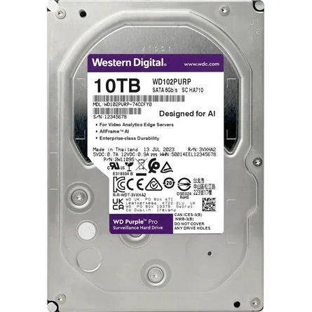 Western Digital Purple Pro 10TB 7200rpm 512MB SATA3 3,5" HDD