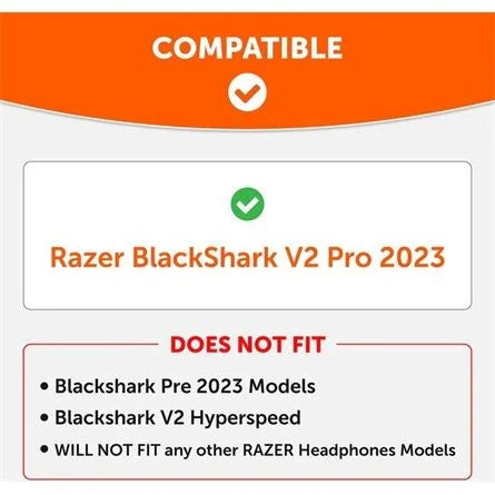Wicked Cushions Razer Blackshark V2 2023 WC FreeZe Cooling Gel gaming fülpárna fekete