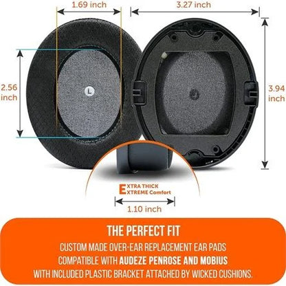 Wicked Cushions Audeze Penrose & Mobius WC FreeZe Cooling Gel gaming fülpárna fekete