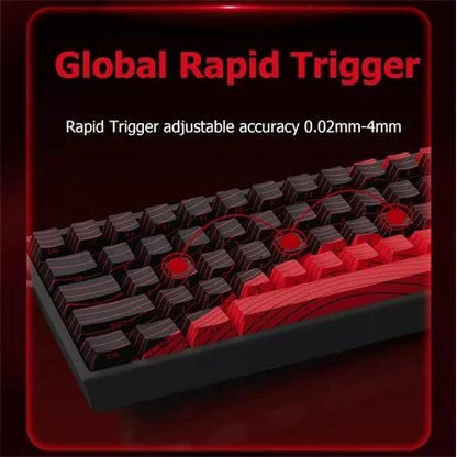 FGG MAD 68 HE RGB USB angol gaming Magnetic Amber Axis Pro mechanikus billentyűzet fekete