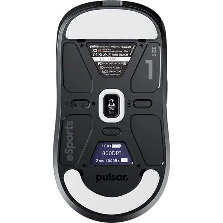 Pulsar X2 v3 eS Mini optikai vezeték nélküli gaming egér fekete