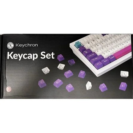 Keychron Low Profile ABS magyar billentyűsapka készlet fekete-szürke Version B