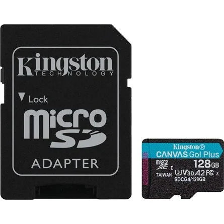Kingston 128GB Canvas Go! Plus Gen4 UHS-1 Class10 U3 V30 A2 microSDXC memóriakártya