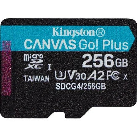 Kingston 256GB Canvas Go! Plus Gen4 UHS-1 Class10 U3 V30 A2 microSDXC memóriakártya
