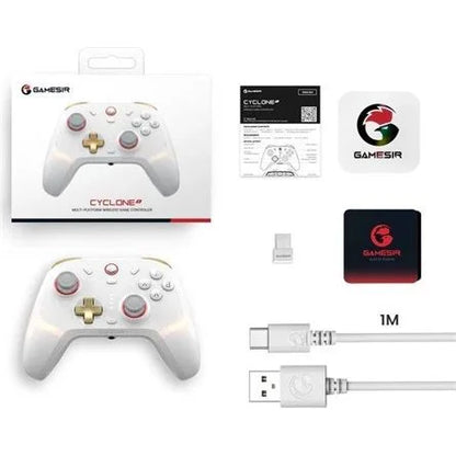 GameSir Cyclone 2 Multiplatform Bundle Bluetooth / USB / vezeték nélküli gamepad +dokkoló fehér
