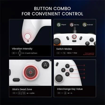 GameSir Nova Lite Multiplatform  Bluetooth / USB / vezeték nélküli gamepad fehér
