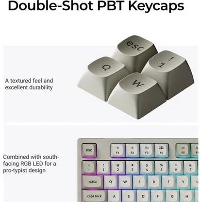 Keychron C2 Pro 8K USB magyar Super Brown mechanikus billentyűzet szürke
