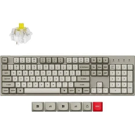 Keychron C2 Pro 8K USB magyar Super Banana mechanikus billentyűzet szürke