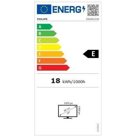 Philips 24E2N1110 23.8" IPS LED monitor fekete 120Hz