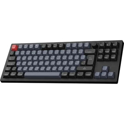 Keychron V3 Max Bluetooth / vezeték nélküli magyar Gateron Jupiter Banana mechanikus billentyűzet fekete-kék