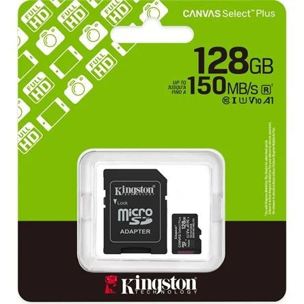 Kingston 128GB Canvas Select Plus UHS-1 U1 V10 A1 microSDXC memóriakártya