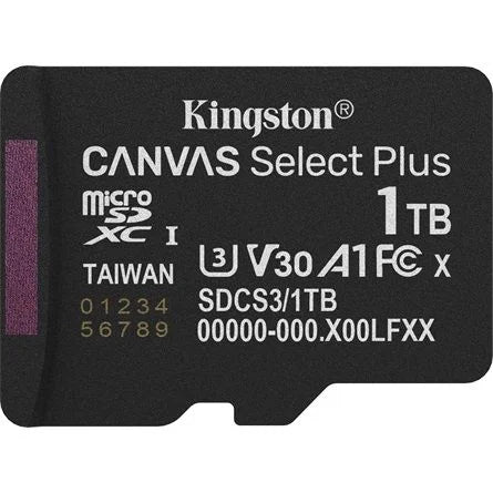 Kingston 1000GB Canvas Select Plus UHS-1 Class10 U3 V30 A1 microSDXC memóriakártya BOX