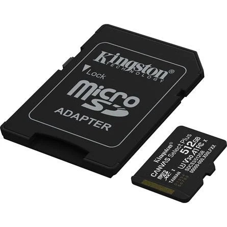 Kingston 512GB Canvas Select Plus UHS-1 U3 V30 A1 microSDXC memóriakártya