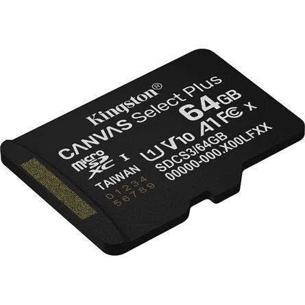 Kingston 64GB Canvas Select Plus UHS-1 U1 V10 A1 microSDXC memóriakártya Single Pack