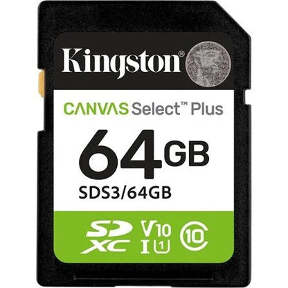 Kingston 64GB Canvas Select Plus UHS-1 U1 V10 SDXC memóriakártya