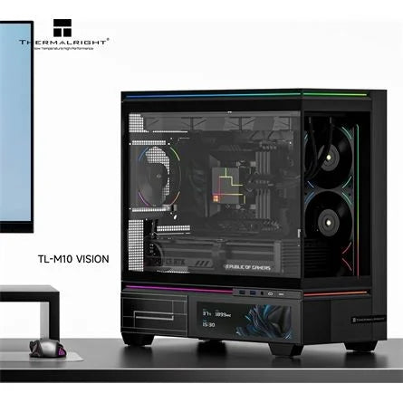 Thermalright TL-M10 Vision táp nélküli MT Mini Tower számítógépház fekete