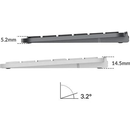 Keychron B6 Pro Bluetooth / vezeték nélküli magyar Scissor Switch mechanikus billentyűzet fekete-szürke
