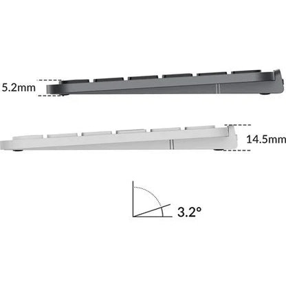 Keychron B6 Pro Bluetooth / vezeték nélküli magyar Scissor Switch mechanikus billentyűzet fekete-szürke