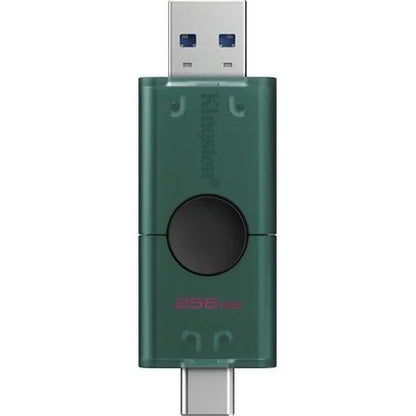 Kingston 256GB DataTraveler Duo G2 USB-A 3.2 Gen1 / USB-C pendrive fekete-zöld