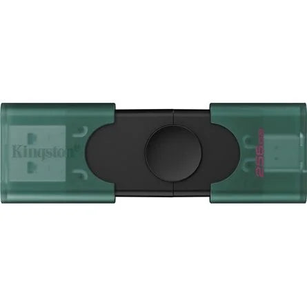 Kingston 256GB DataTraveler Duo G2 USB-A 3.2 Gen1 / USB-C pendrive fekete-zöld
