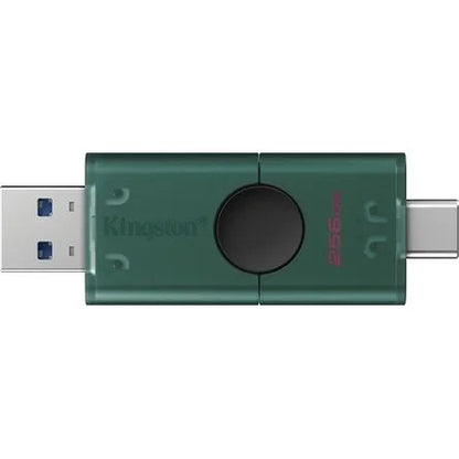 Kingston 256GB DataTraveler Duo G2 USB-A 3.2 Gen1 / USB-C pendrive fekete-zöld