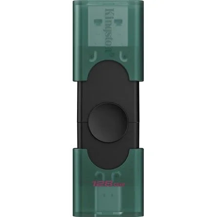 Kingston 128GB DataTraveler Duo G2 USB-A 3.2 Gen1 / USB-C pendrive fekete-zöld