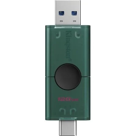 Kingston 128GB DataTraveler Duo G2 USB-A 3.2 Gen1 / USB-C pendrive fekete-zöld