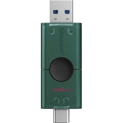 Kingston 128GB DataTraveler Duo G2 USB-A 3.2 Gen1 / USB-C pendrive fekete-zöld